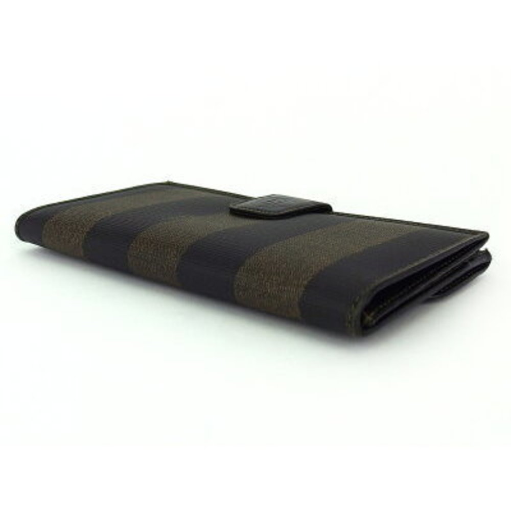 FENDI long Wallet black beige leather Pecan - Picture 3 of 6